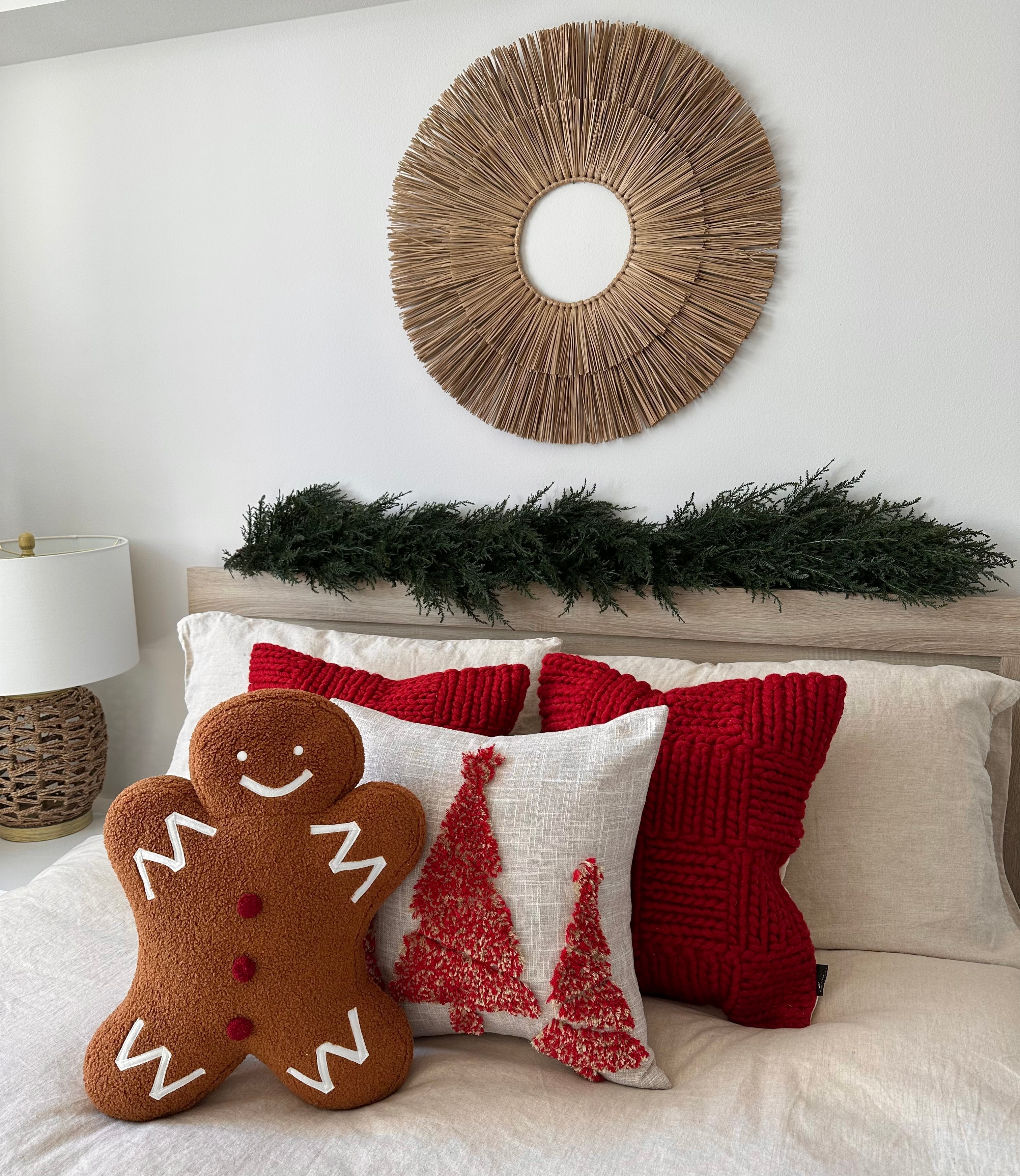 Gingerbread Man & Girl Holiday Pillow Set Busa Designs