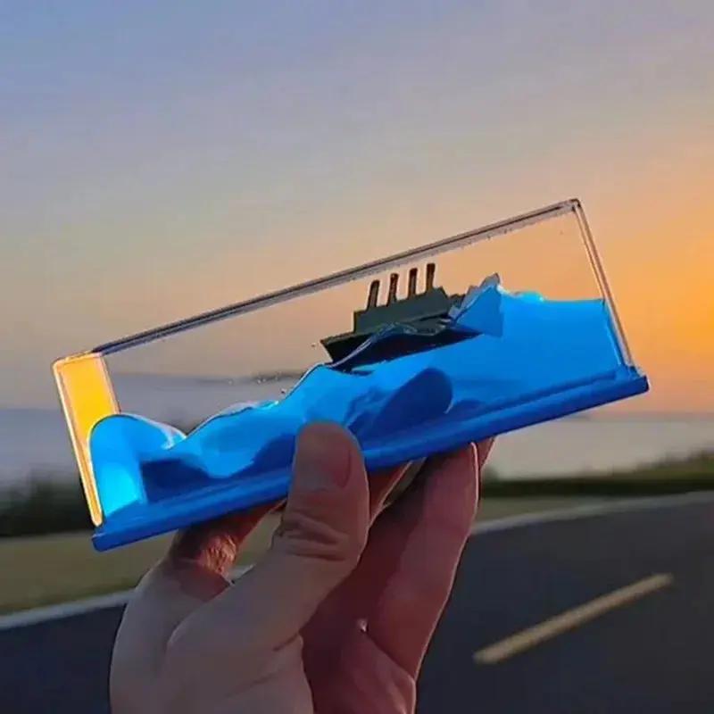 Creative Cruise Ship Fluid Drift Bottle My Store
