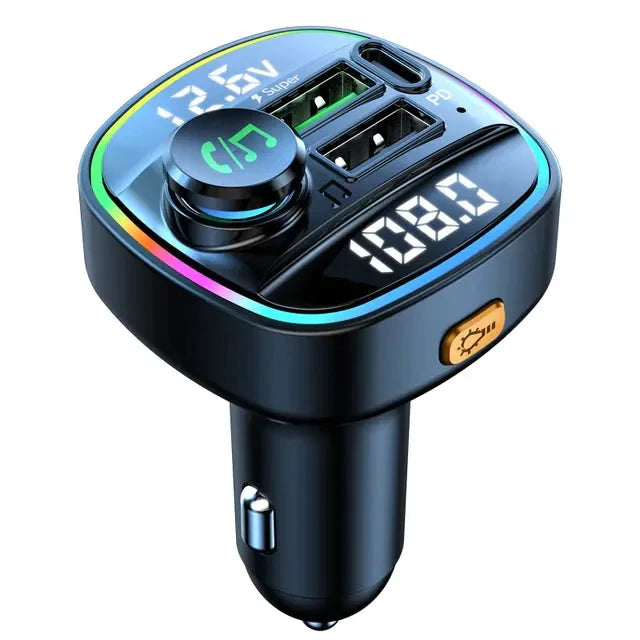Bluetooth 5.0 Car Wireless FM Transmitter Adapter USB PD Charger AUX Hands-Free Trendverse Market