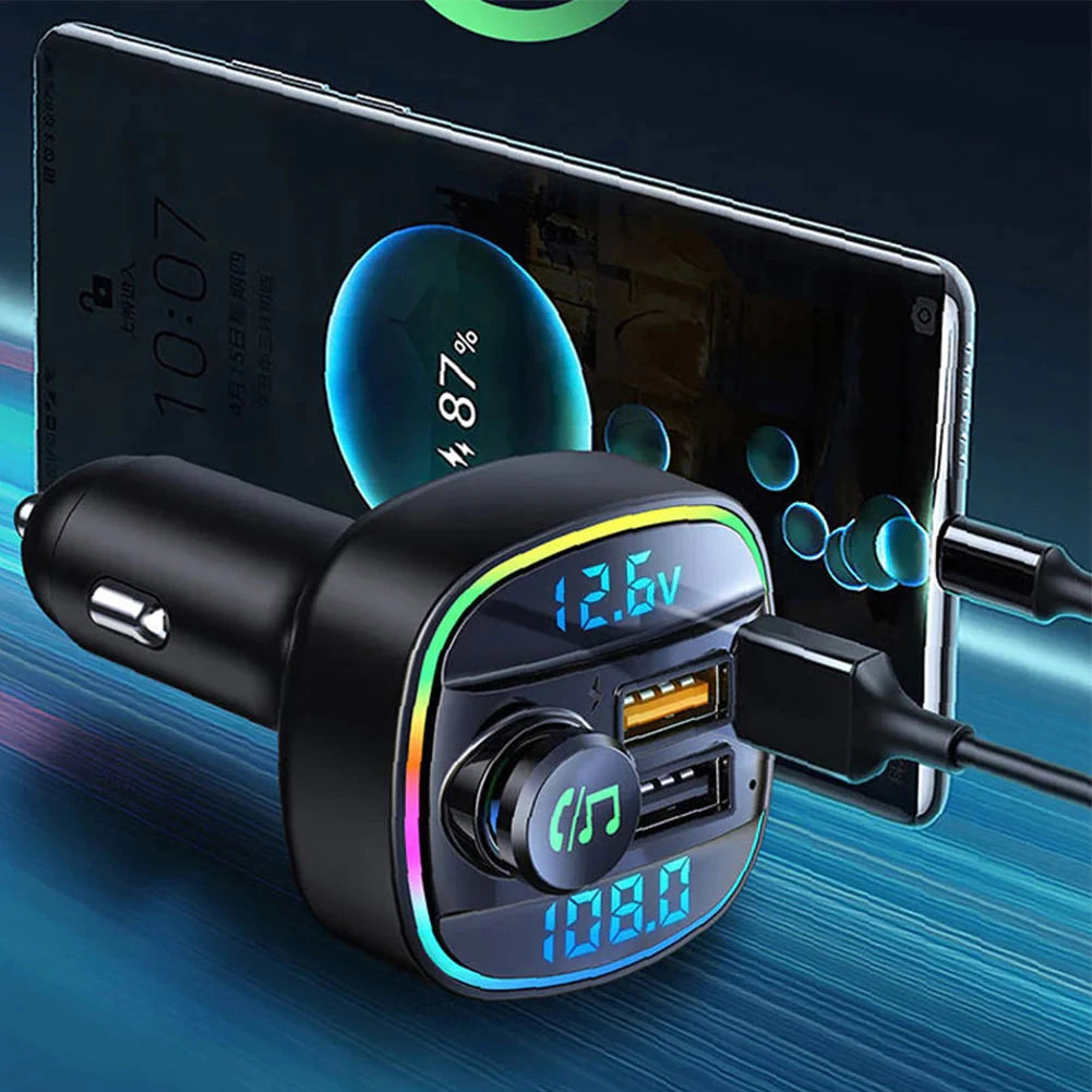 Bluetooth 5.0 Car Wireless FM Transmitter Adapter USB PD Charger AUX Hands-Free Trendverse Market