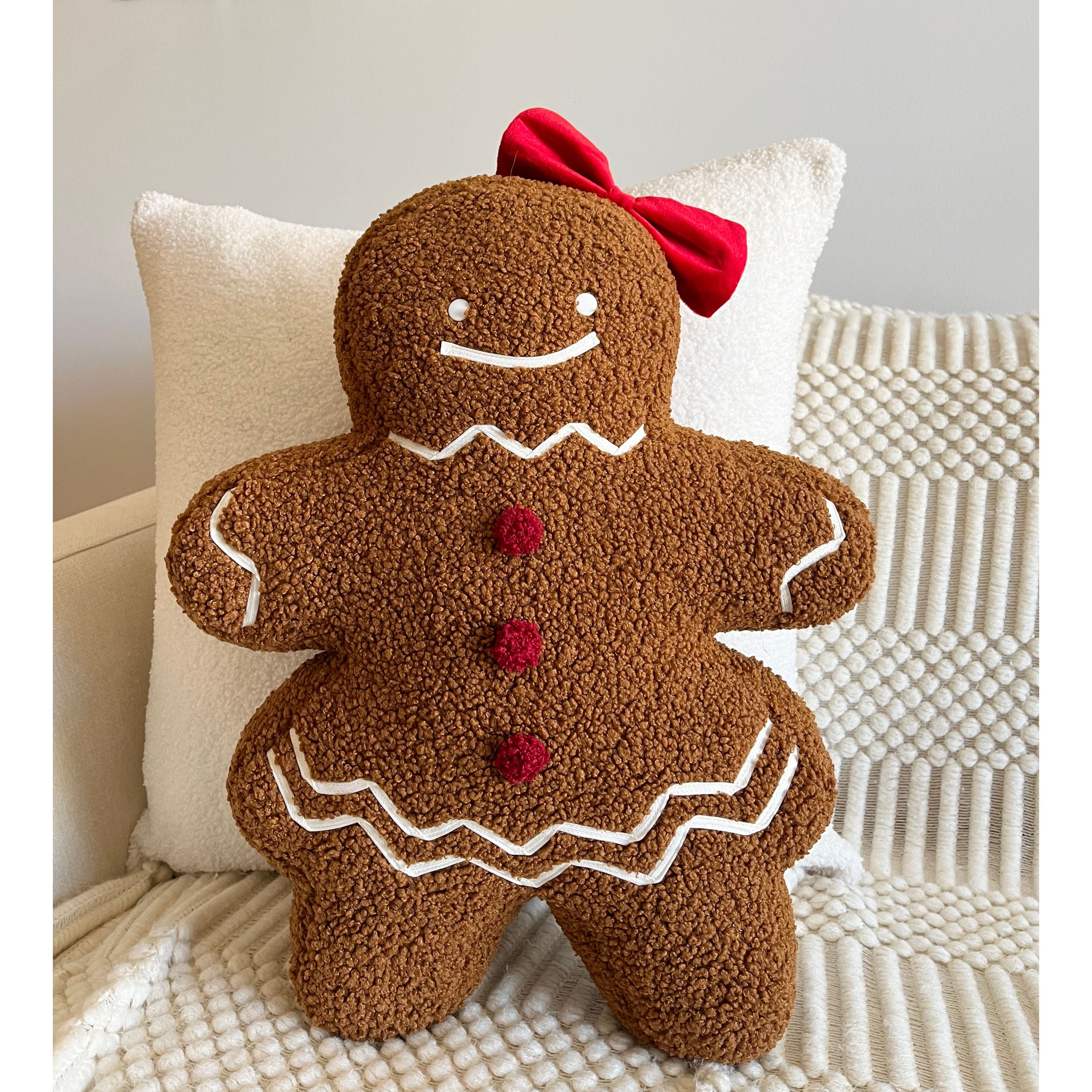 Gingerbread Man & Girl Holiday Pillow Set Busa Designs