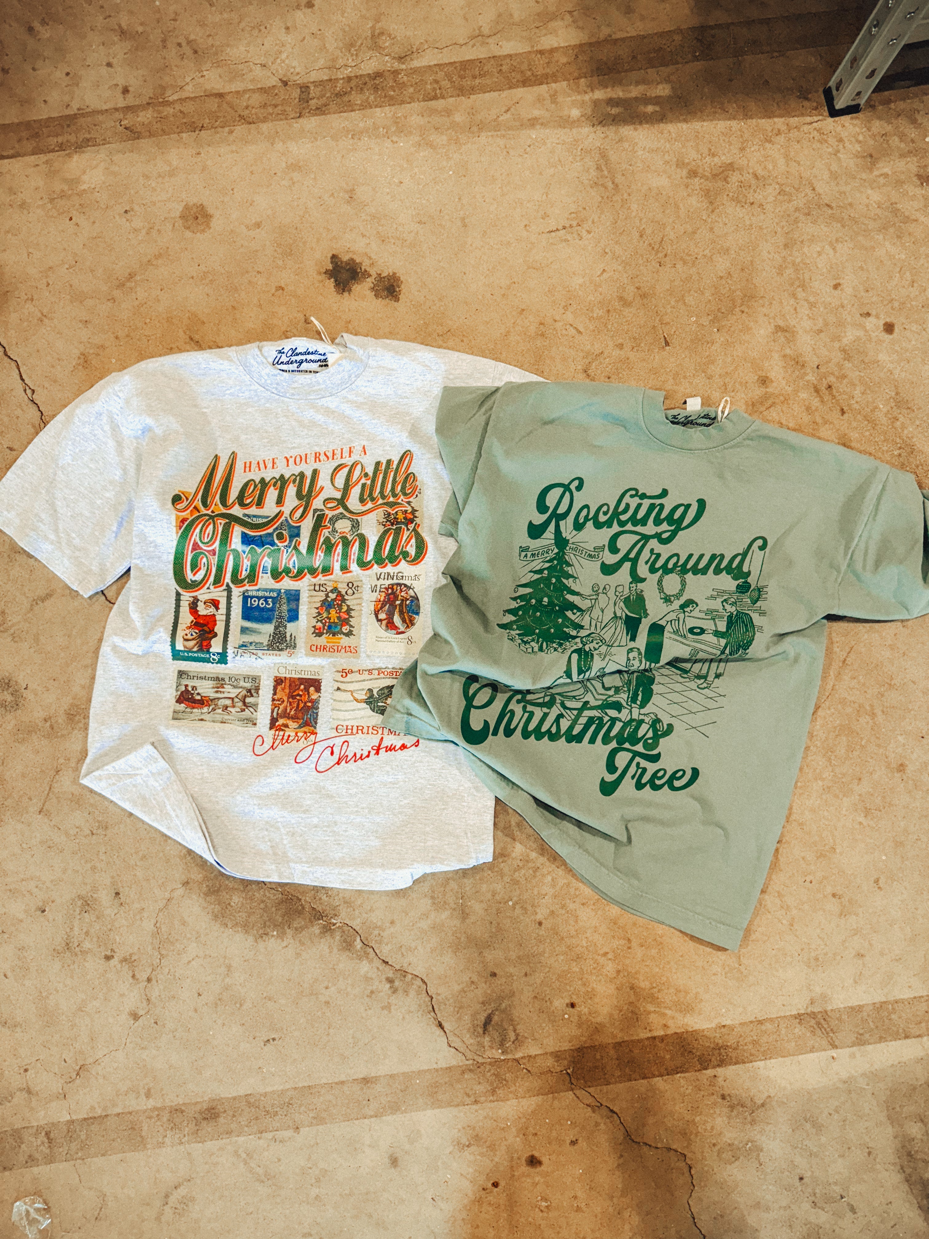 Underground Original Design: Have a Merry Christmas, Stamps Boxy Cotton T-Shirt
