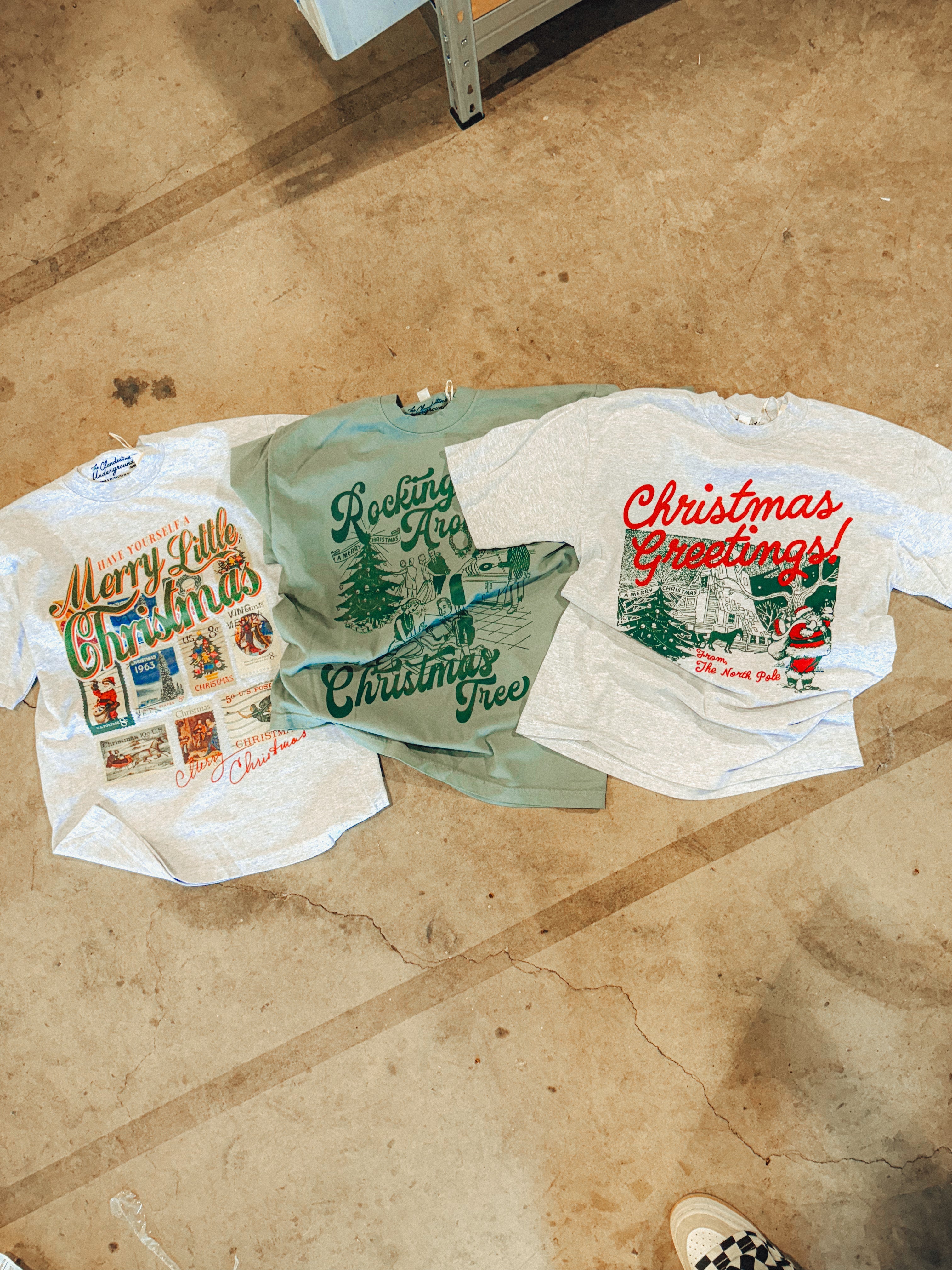 Underground Original Design: Have a Merry Christmas, Stamps Boxy Cotton T-Shirt