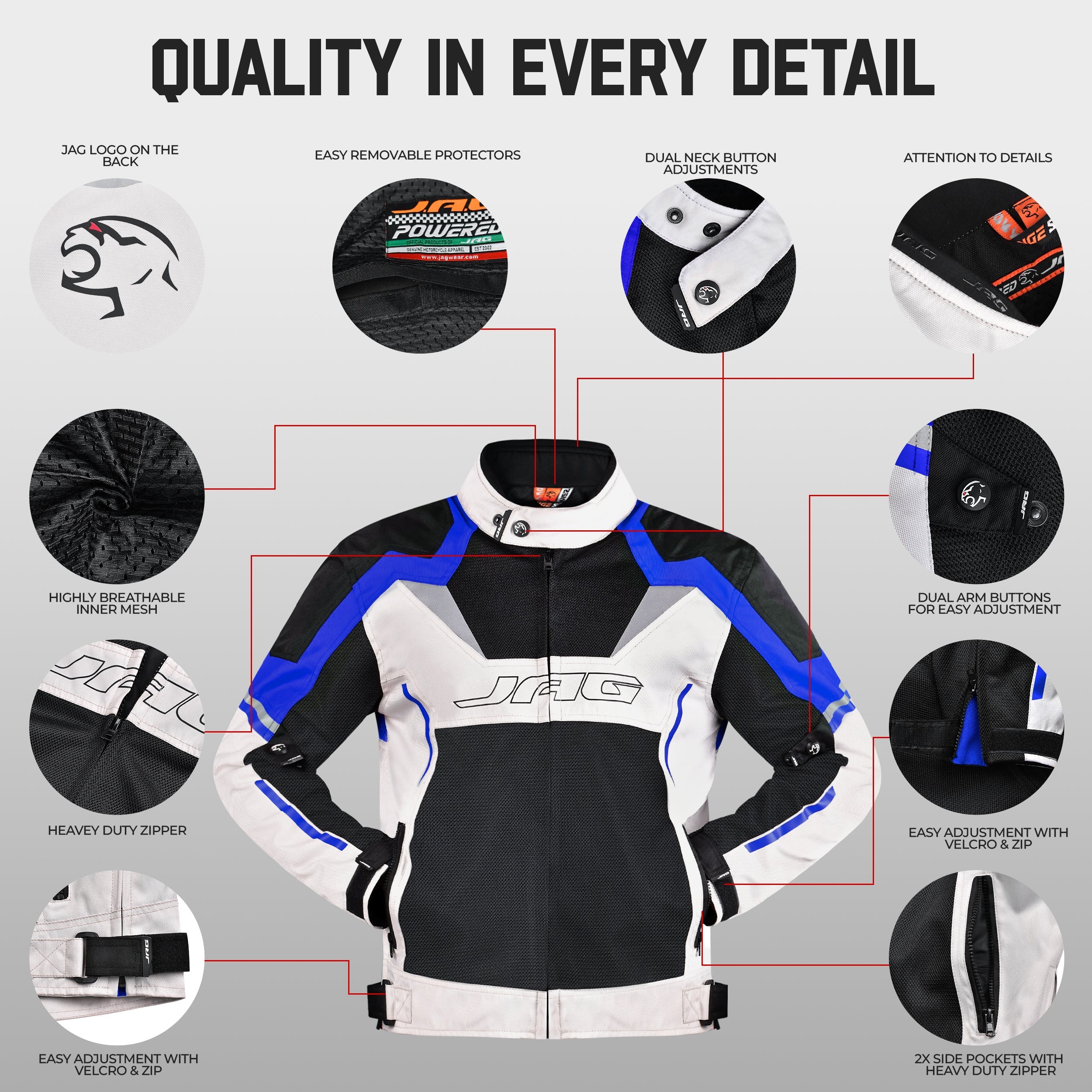 Horizon Motorcycle Jacket | CE Certified Protective Jacket JAG