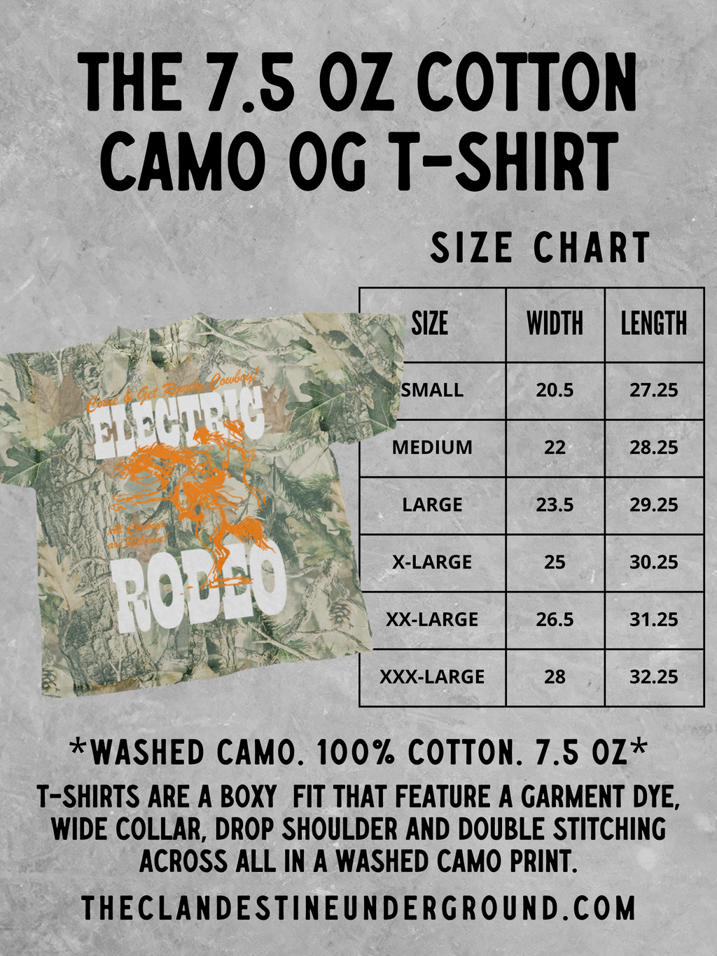 Underground Original Design: Camo Tennessee Volunteers Vintage Boxy TShirt