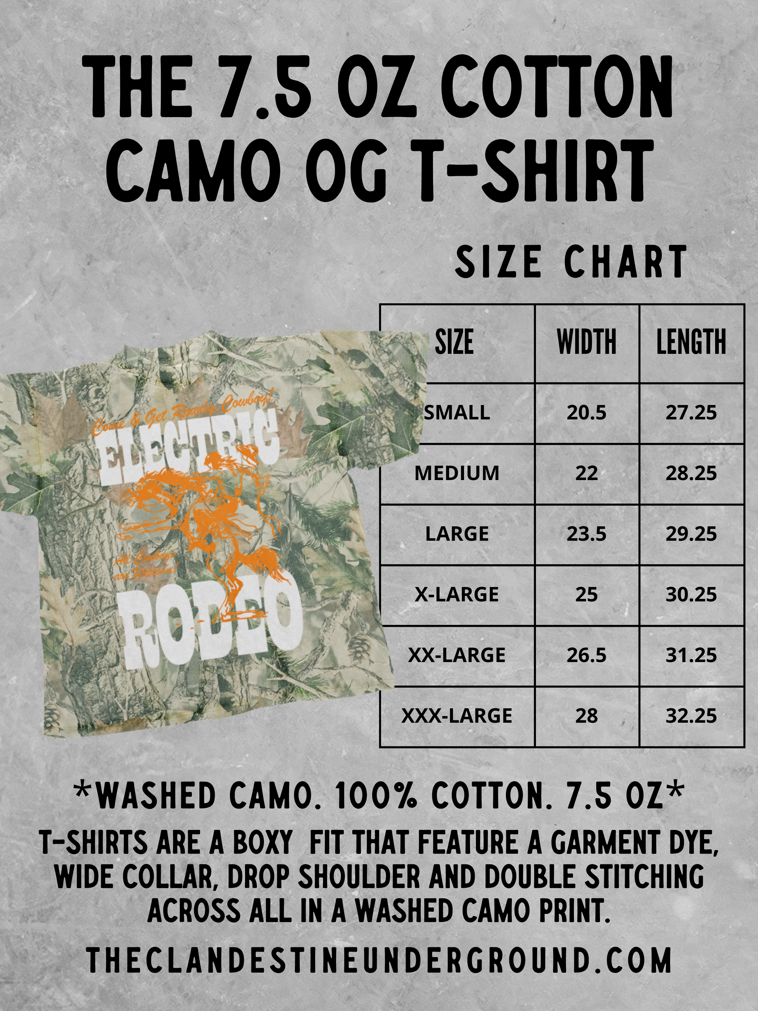 Underground Original Design: Camo Tennessee Volunteers Vintage Boxy TShirt