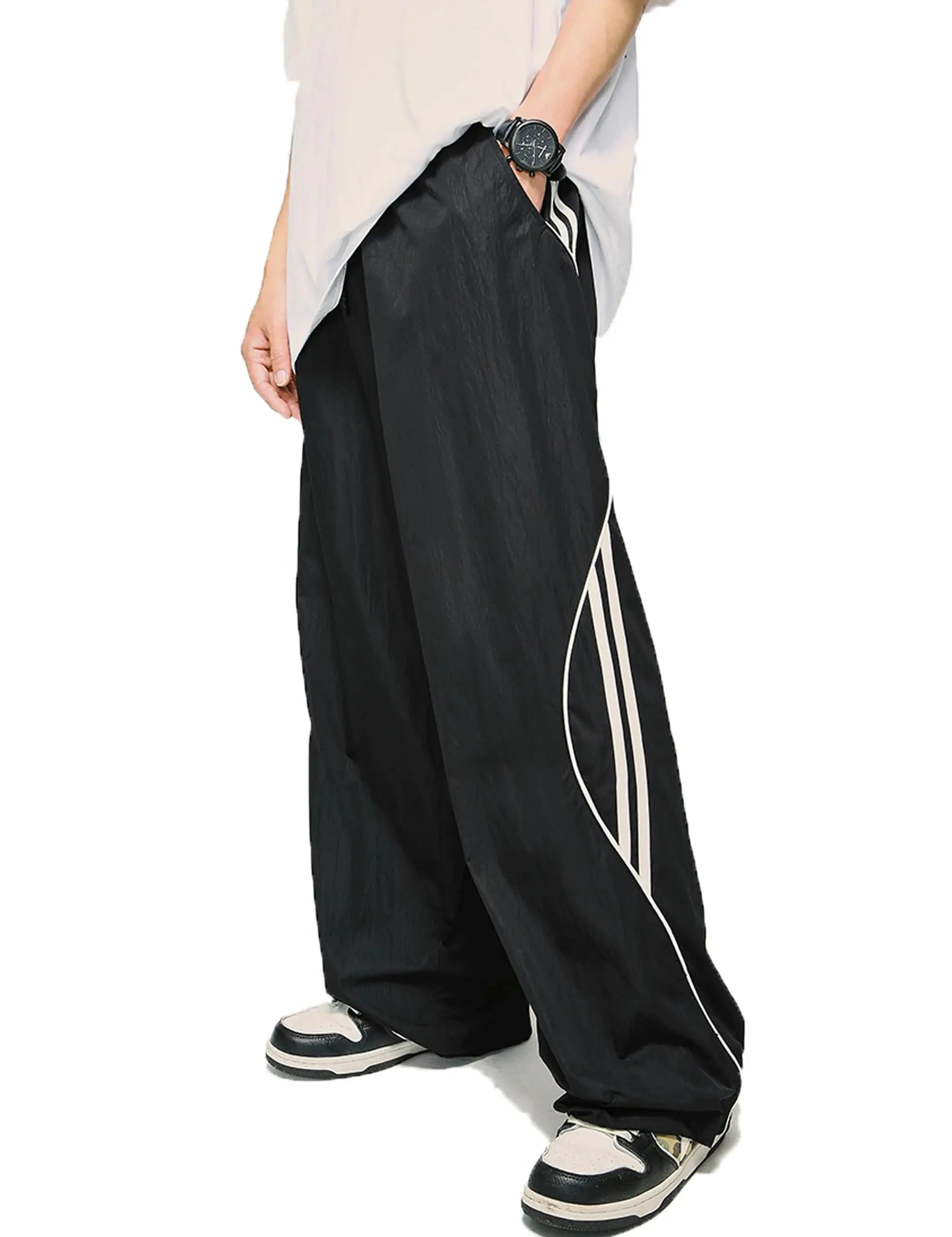Wide Leg Sweatpants Parachute Pants Cargo Baggy Track Pants Men Y2k Oversized Joggers Vintage Streetwear Trendverse Market
