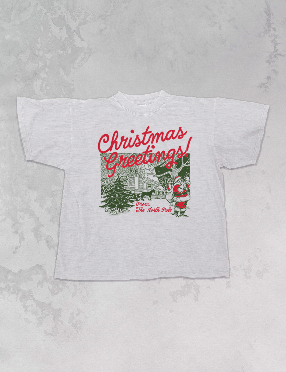Underground Original Design: Christmas Greetings! Holiday Boxy Cotton T-Shirt
