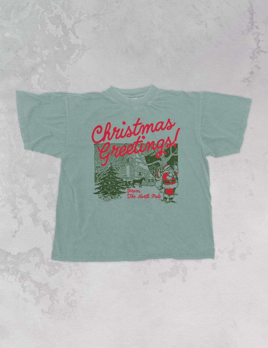 Underground Original Design: Christmas Greetings! Holiday Boxy Cotton T-Shirt