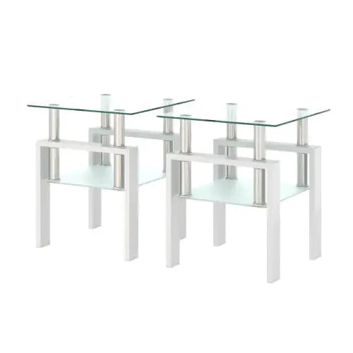 Modern Tempered Glass, Square Table For Living Room, Trendverse Market