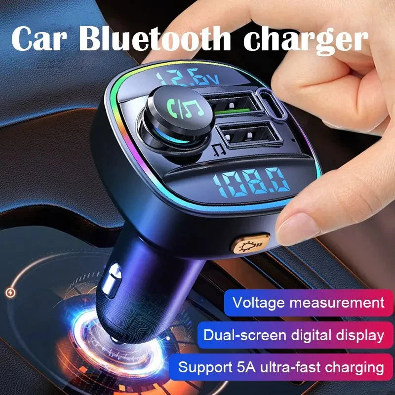 Bluetooth 5.0 Car Wireless FM Transmitter Adapter USB PD Charger AUX Hands-Free Trendverse Market