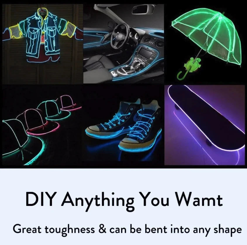 ElectroLuminescent Glow Wire for Parties and Cars Trendverse Market