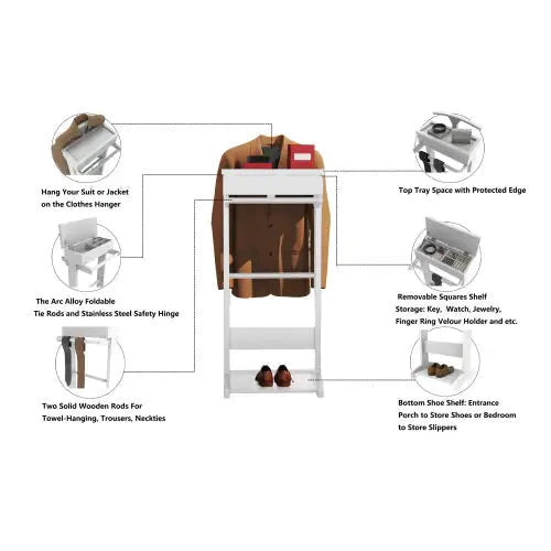 White Portable Clothes Hanger Trendverse Market