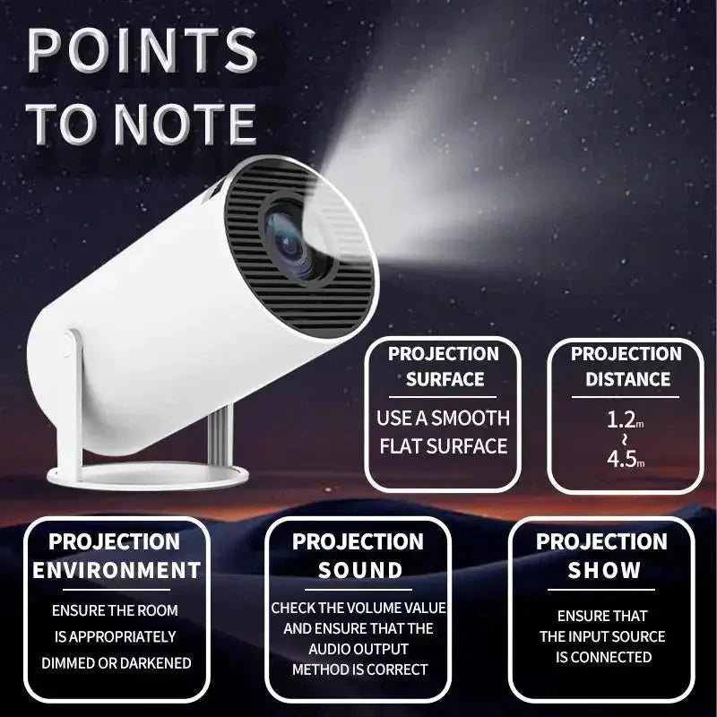 Wireless Home Theater Projector with Android & Bluetooth Trendverse Market