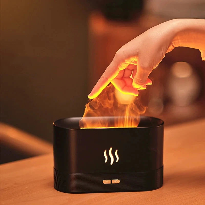 USB Flame Essential Oil Diffuser 180ML Ultrasonic Aroma Humidifier Trendverse Market