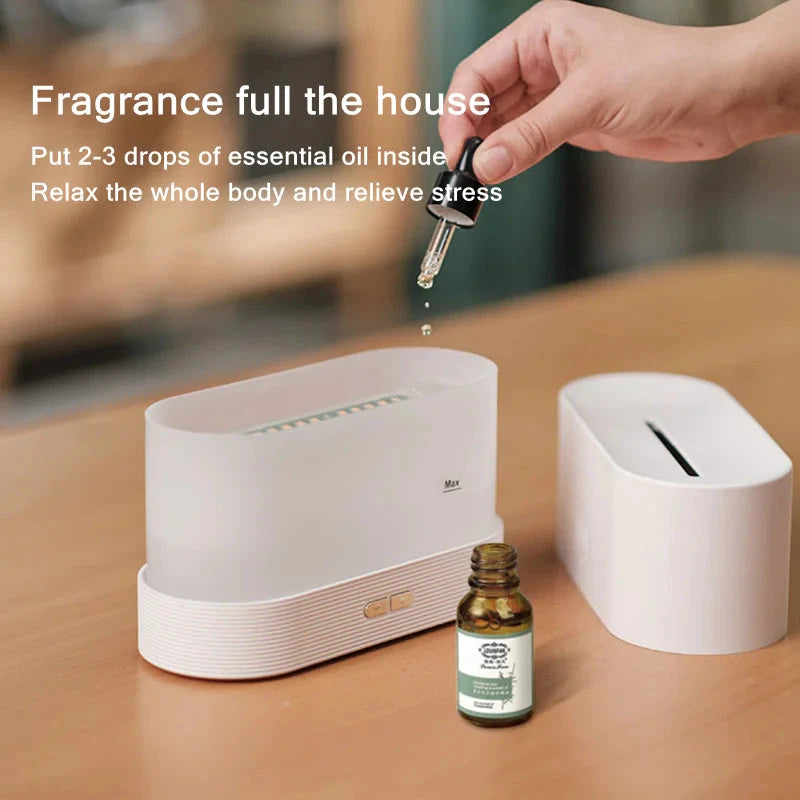 USB Flame Essential Oil Diffuser 180ML Ultrasonic Aroma Humidifier Trendverse Market